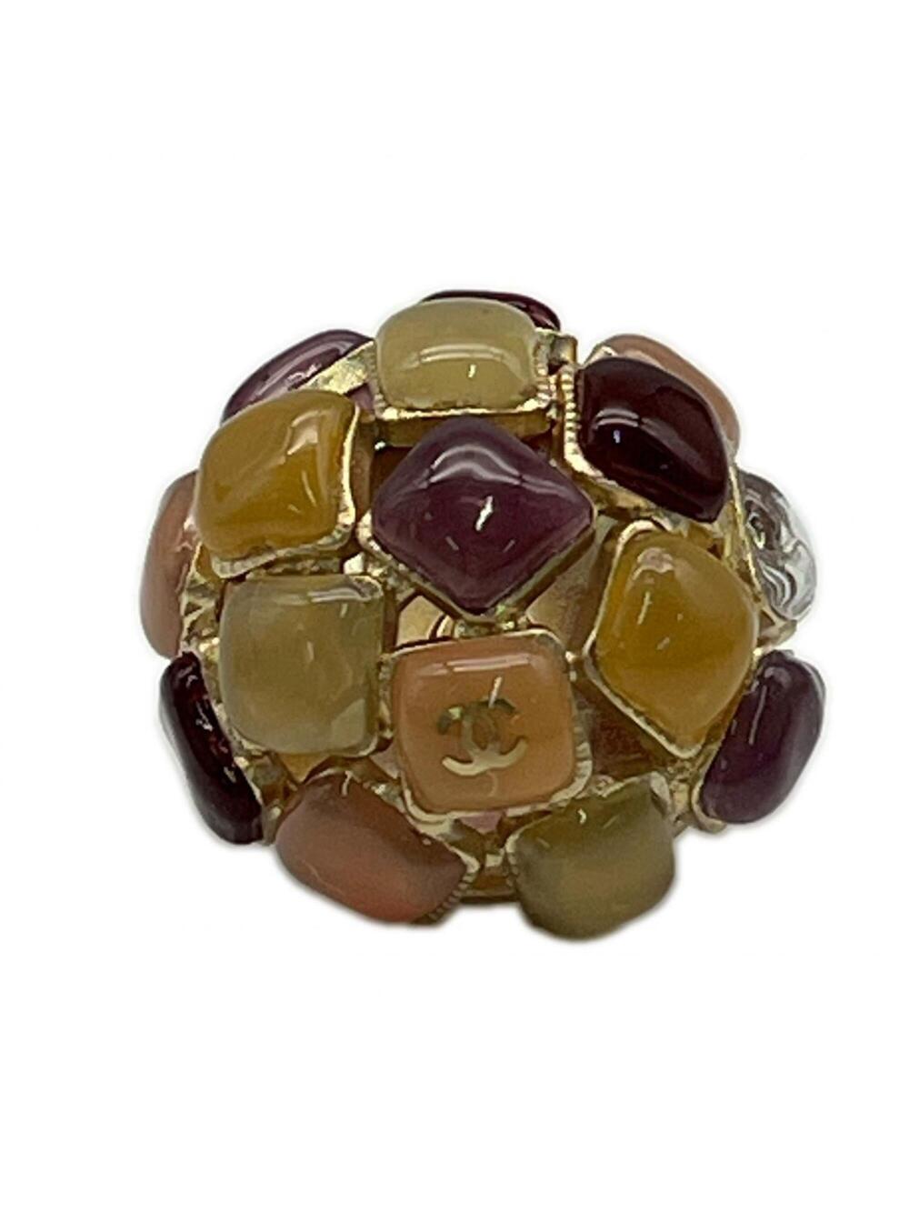 Chanel Cc Logo Brooch Gold-Tone Metal #299437C10B